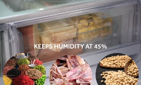 Tủ lạnh Aqua Inverter 456 lít AQR-M530EM(SLB) ngăn chuyên biệt trữ thực phẩm khô